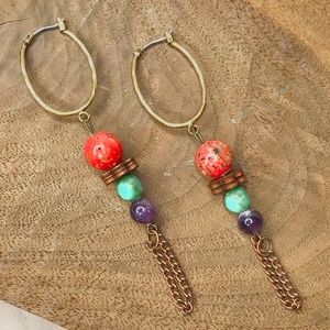 Handmade Hoops With Stones